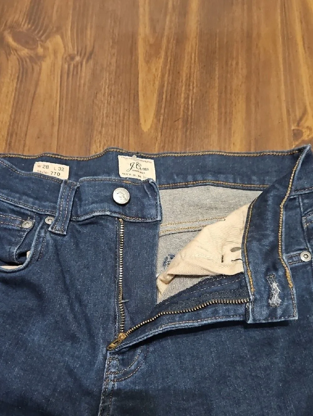 J. Crew Navy Slim Straight Jeans